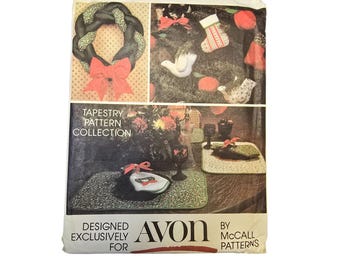 Vintage McCalls 5380 Avon Exclusive Holiday Tapestry Pattern Collection
