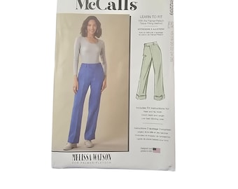 McCalls Sewing Pattern R12209 Melissa Watson Womens Pants With Fit Instructions