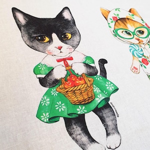 DIY fabric for making ragdoll, cushions - Roly, Nabi, Somi, Mery (woven, linen+cotton, 70X45cm)