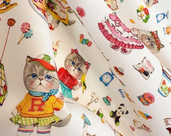 Fabric for Quilting&Sewing "RUMI Pattern" (woven, cotton, 110X90cm)