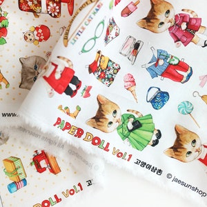 Fabric for Quilting&Sewing Paperdoll 1 110x90cm, cotton 100% image 1