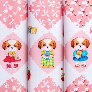 Fabric for Quilting&Sewing &quot;Shihtzu ANKO&quot; (woven, Cotton, 110X90cm)