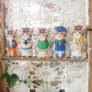 DIY fabric for making ragdoll, cushions - A week of KOAL (woven, linen+cotton, 33X47cm)