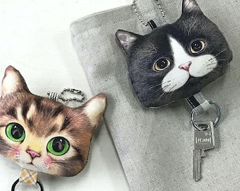 Cat Faces Fabric: Linen Cotton Blend for Ragdolls, Quilting (33X47cm)