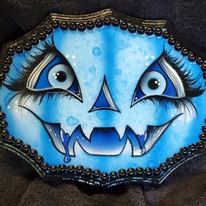 VAMPIRE PUMPKIN Halloween Painted Plaque