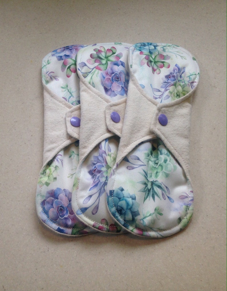 Organic Flannel Top Menstrual Pads Organic Fleece Absorbent Etsy