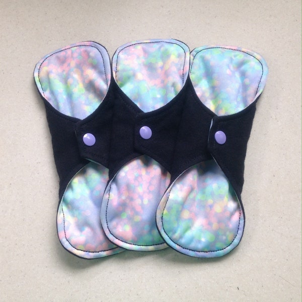 Cloth menstrual pads organic bamboo cotton absorbent core reusable cloth pads sanitary napkins liners moderate overnight priced  per pad