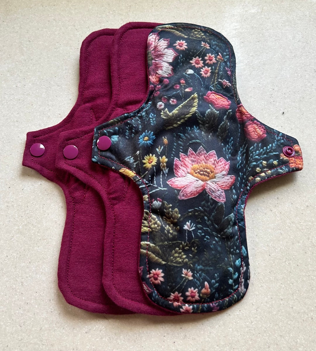 Cloth Pads Organic Flannel Top Menstrual Pads Organic Core Etsy