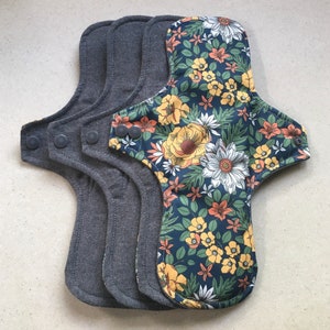 organic flannel top menstrual pads organic fleece absorbent core reusable cloth pads liners moderate heavy flow priced per pad