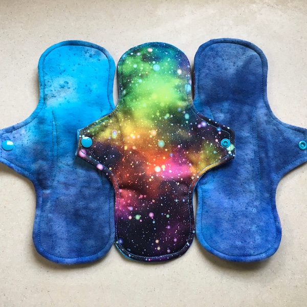 Cloth menstrual pads organic bamboo and cotton absorbent core reusable cloth pads sanitary napkins liners moderate overnight priced per pad