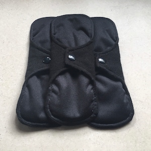 organic flannel top menstrual pads • organic fleece absorbent core • reusable cloth pads • liners • moderate • heavy flow • priced per pad