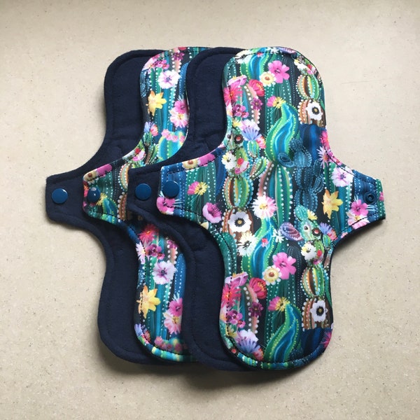 organic flannel top menstrual pads organic fleece absorbent core reusable cloth pads liners moderate heavy flow priced per pad