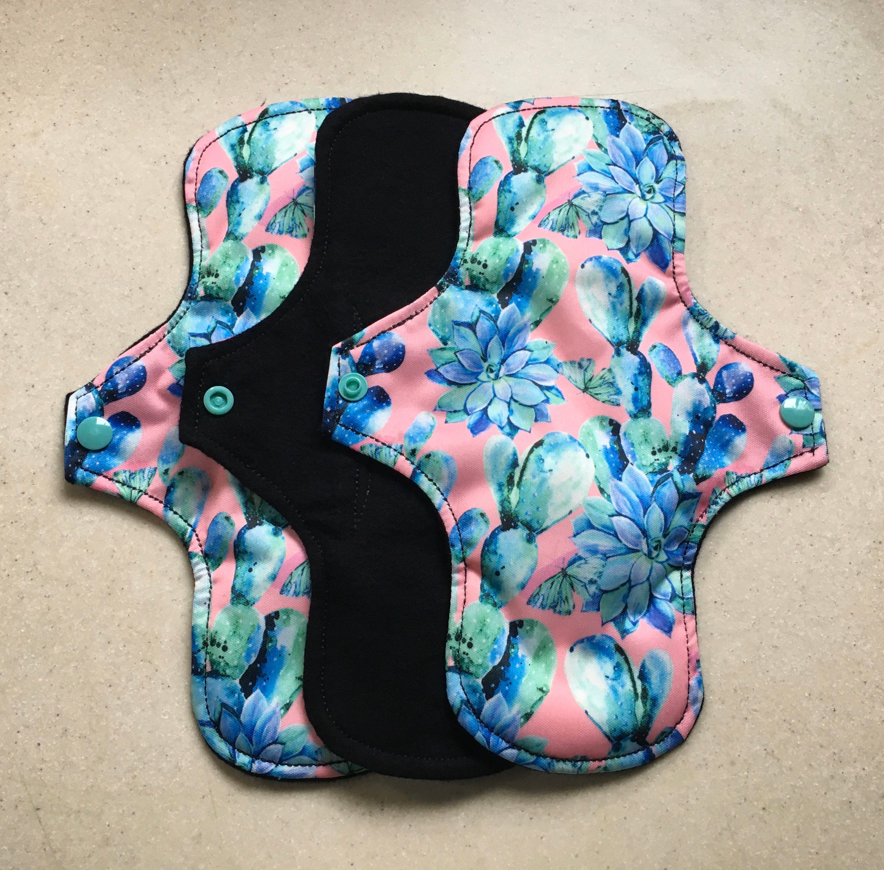 Cloth menstrual pads organic bamboo and cotton absorbent core reusable cloth pads sanitary napkins liners moderate overnight priced per pad