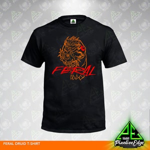 Feral Druid T-shirt, KittyT-shirt, World of Warcraft Inspired, Wow DPS T-shirt