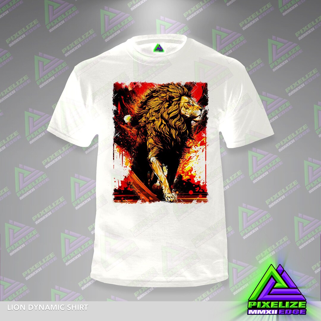 Lion Dynamic Tee, Lion T-shirt, Unisex Graphic Tee, Natural Predator ...