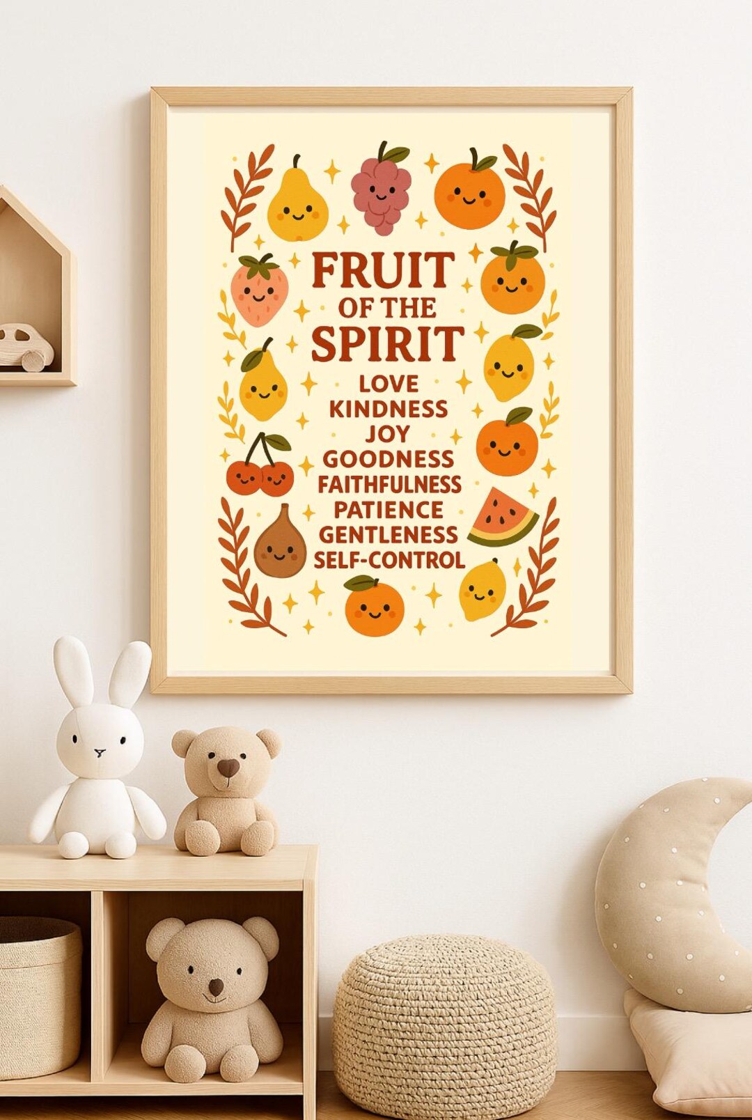 Fruits of the Spirit Wall Art – Boho Kids Room Printable | Christian ...