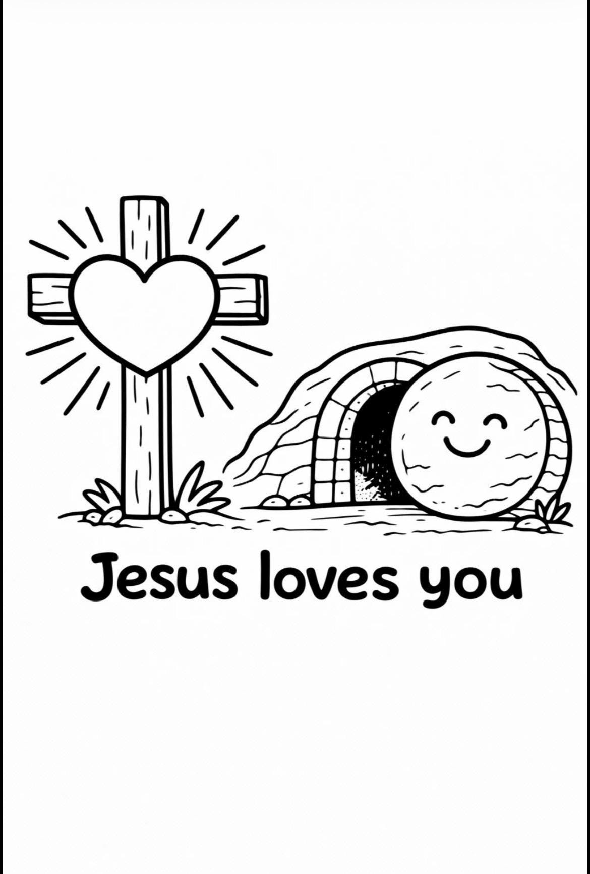 50 Christian Easter Coloring Pages for Kids | He is Risen Coloring Book ...