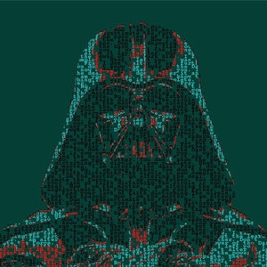 Darth Vader, QUOTE art, Star Wars, printable wall art, INSTANT DOWNLOAD, original art, pop art, decor, teal,