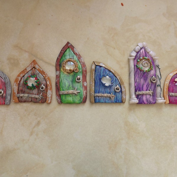 Little polymer clay Faery Doors