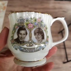Vintage 1980&#39;s, Royal Tea Cup commemorating the marriage of H.R.H. Charles the Prince of Wales to Lady Diana Spencer on July 29th. 1981