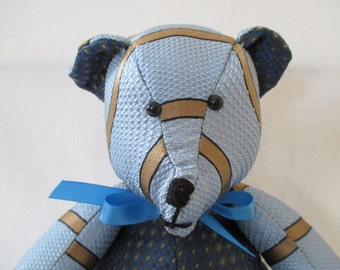 CHARLEY; A sophisticated yet cuddly hand crafted silk bear.