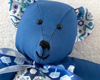 HANUKKAH BEAR #3; A blue and white cutie