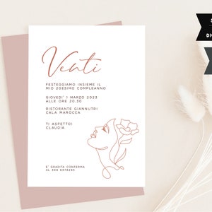 Printable 20th birthday  invitation .