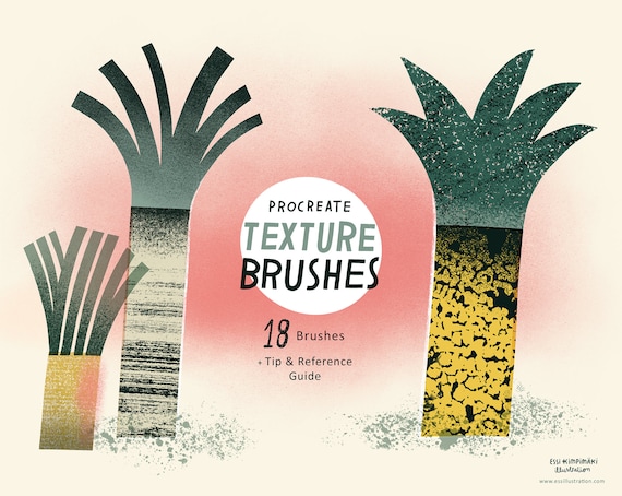Procreate Texture Brush Set: 18 Organic Texture and Shader Brushes (Digital Download)
