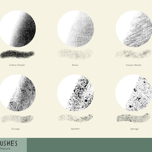 Procreate Texture Brush Set / Digital Brush Bundle / Textured Illustration Brushes / Organic Textures / Shader Texture Brush image 3