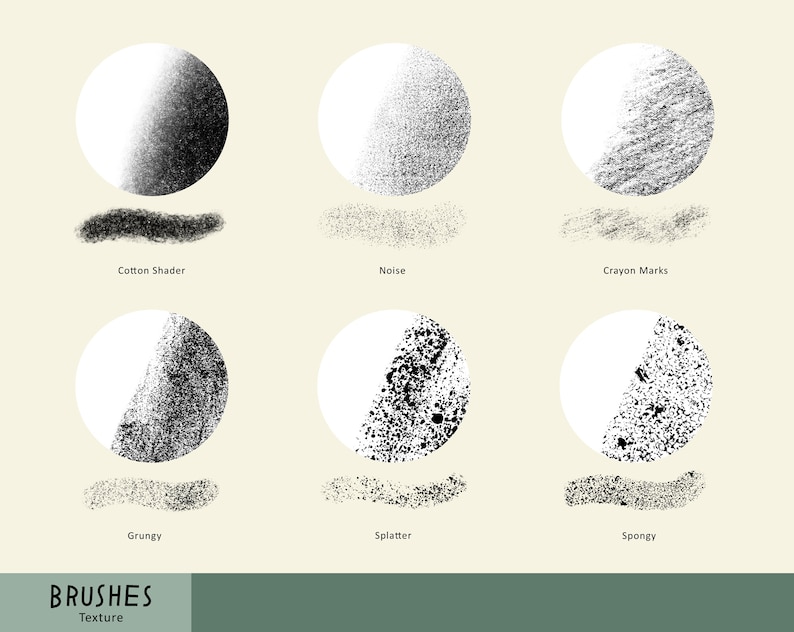 Procreate Texture Brush Set / Digital Brush Bundle / Textured Illustration Brushes / Organic Textures / Shader Texture Brush image 3