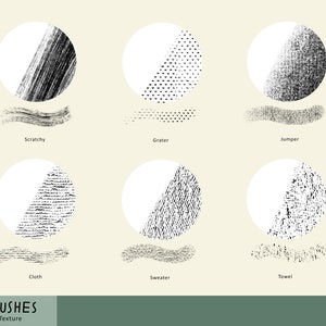 Procreate Texture Brush Set / Digital Brush Bundle / Textured Illustration Brushes / Organic Textures / Shader Texture Brush image 4