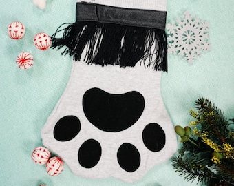 Dog Paw Christmas Stocking Sewing Pattern (PDF Download)