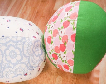 Fabric Ball Sewing Pattern and Tutorial - DIY Ball PDF downloadable sewing pattern, kids, babies, dogs, cats, girls, boys