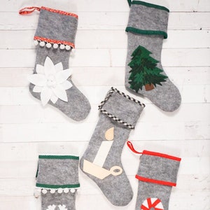 Felt Christmas Stocking Sewing Pattern - downloadable PDF sewing pattern