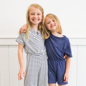 Kid Upcycled T-Shirt Romper and Dress Sewing Pattern
