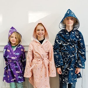 Flannel Kid Robe Sewing Pattern: Beginner Project (PDF Pattern)
