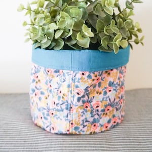 Fabric Basket Sewing Pattern: Beginner DIY Home Decor (PDF Pattern)