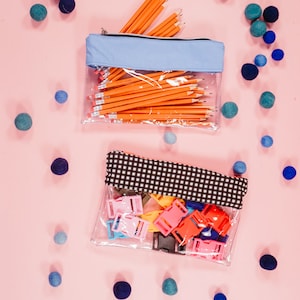 Clear Vinyl Zipper Pouch Sewing Pattern: Beginner Project (PDF Pattern)