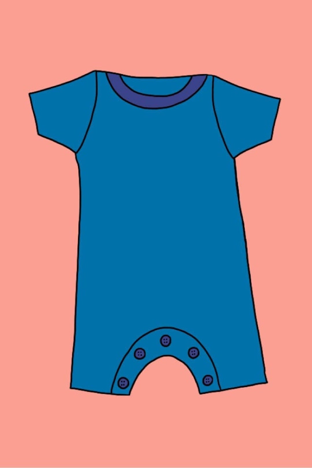 6 Mos Baby Tshirt Romper PDF Pattern and Tutorial Downloadable, Baby