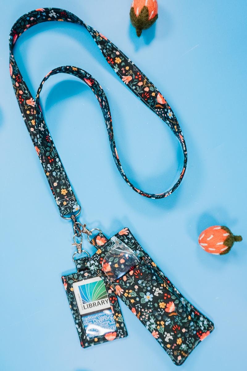 Lanyard for Women- Never Lose Hope- Organic Fabric Long Lanyard- Floral- Keychain, ID Name Badge Holder- Keys Holder Lanyard- Teacher- Nurse - Australia