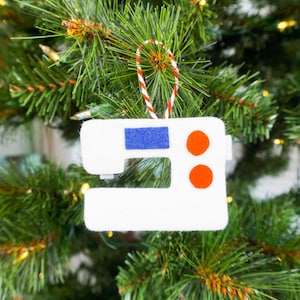Sewing Machine Felt Ornament Patterns - downloadable PDF pattern diy Chistmas tree ornament
