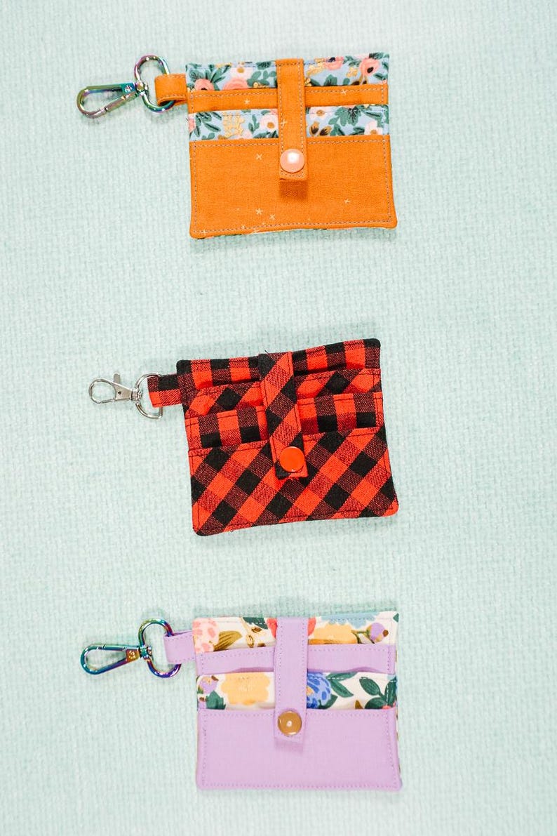 Keychain Card Wallet Sewing Pattern: Beginner PDF Project (digital ...
