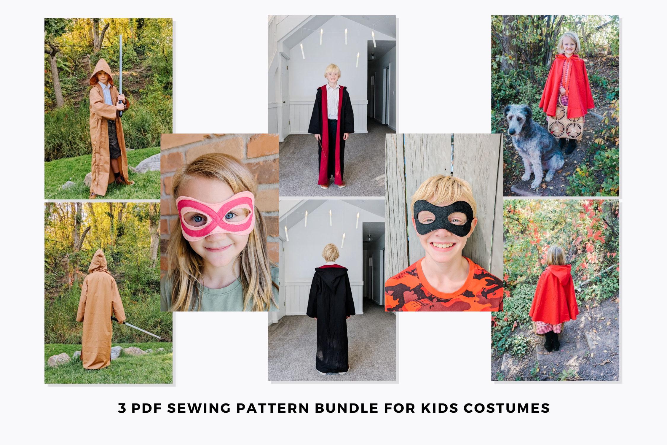 Kid Costume Sewing Pattern Bundle - Beginner Sewing PDF Patterns ...