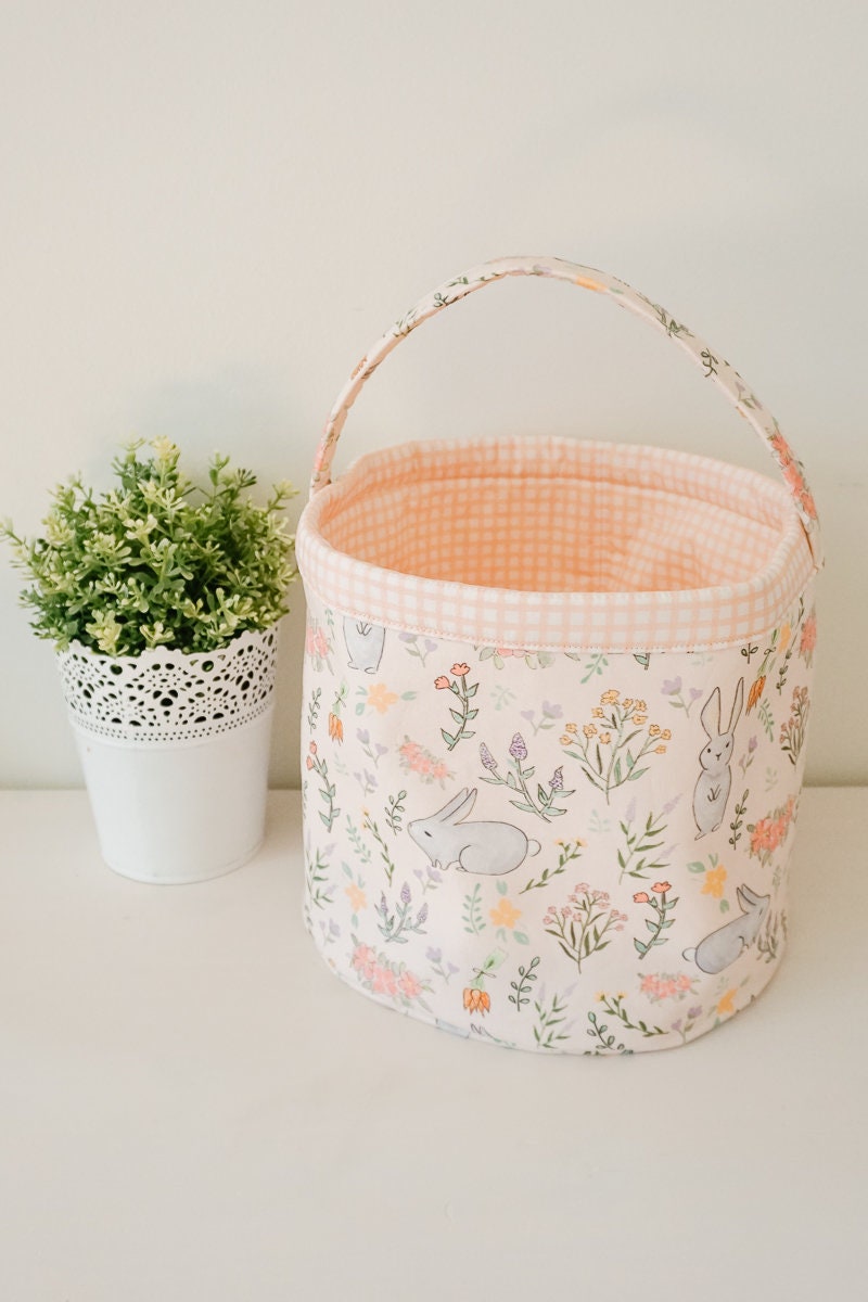 Fabric Bucket Sewing Pattern: DIY Basket Bin Organizer (PDF Pattern)