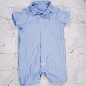 Upcycled Men&#39;s Shirt Romper Sewing Pattern: Baby & Toddler (PDF Pattern)