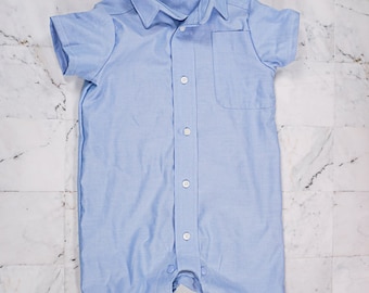 Patrón de costura de mono de camisa reciclada para hombre: Bebé y niño pequeño (Patrón PDF)