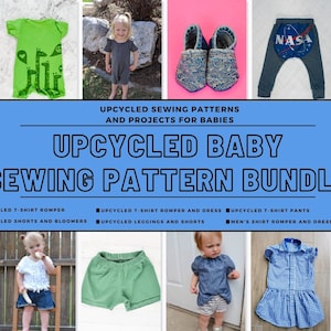 Upcycled Baby Sewing Pattern Bundle: Beginner Projects (PDF Pattern)