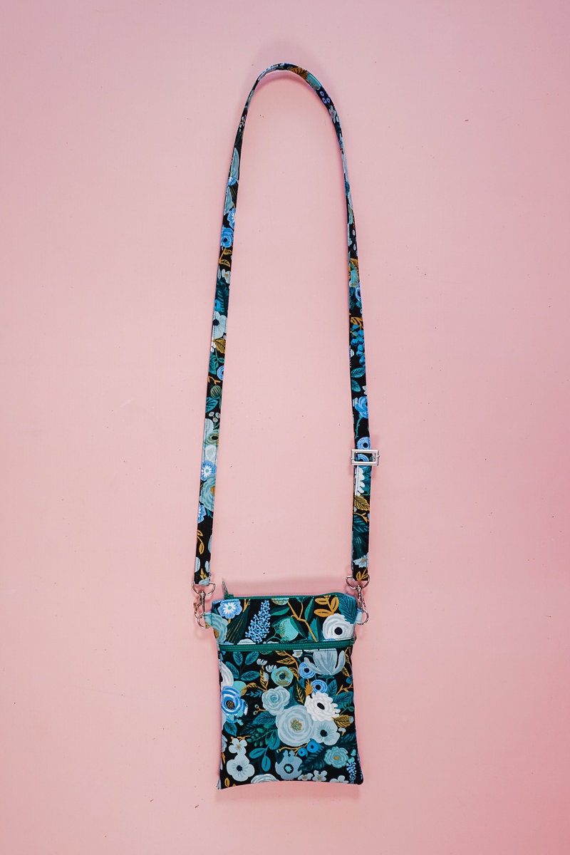 Cell Phone Bag PDF Sewing Pattern - Crossbody Purse, Zipper Pouch ...