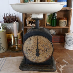 Vintage Scale -Rare Hughes Salter Scale - Rustic Scale - Vintage Scales - Farmhouse Decor - Salter Household Scales - Vintage Kitchen scale