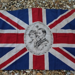RARE British Flag, God Save the King Flag, Decorative  British Flag, Vintage Flag, English Flag, UK Flag, Union Jack 1930s